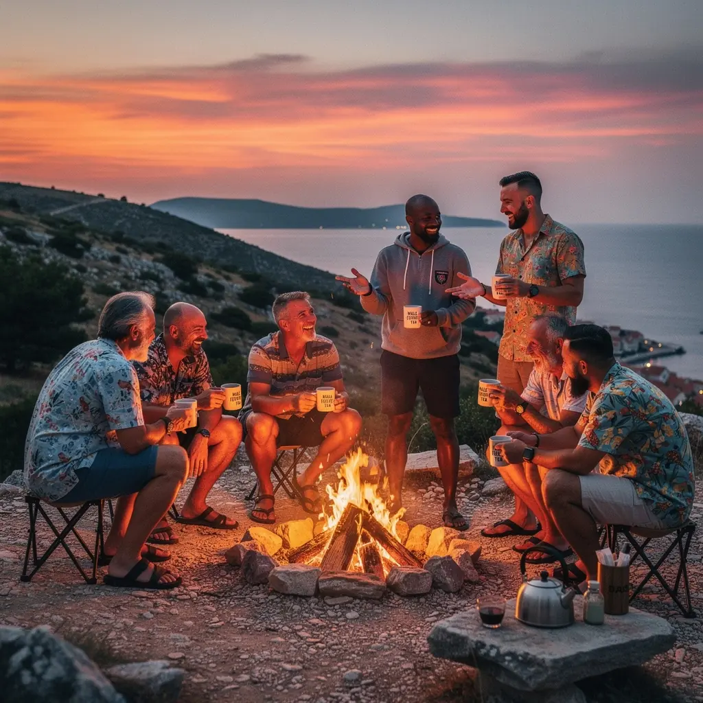 Sastojci čaja za mušku plodnost prikazani u staklenim posudama.