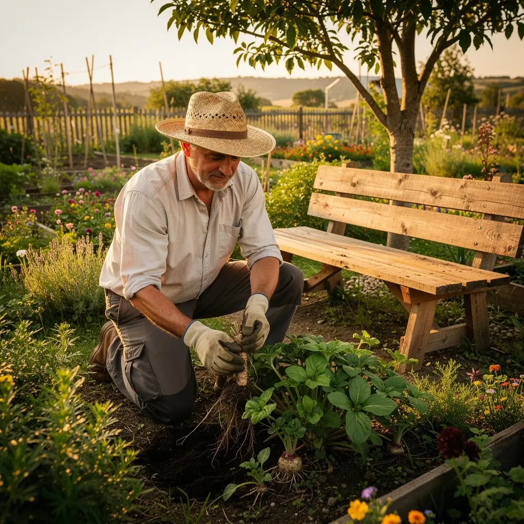 Sretni par uživa u čaju za plodnost na sunčanom balkonu.